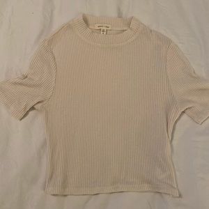 Cream tight cropped t-shirt